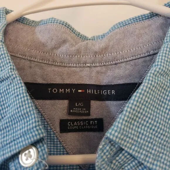 Tommy Hilfiger Classic Plaid Shirt Sz Large - Picture 4 of 4